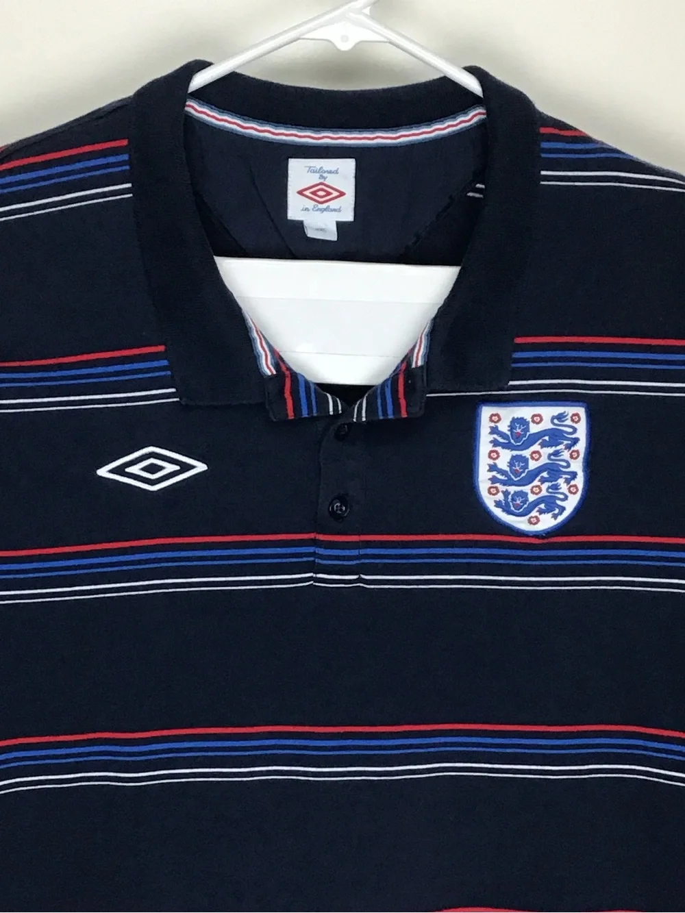 Umbro England National Football Team Three Lions men’s polo shirt large - Picture 2 of 12